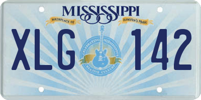 MS license plate XLG142