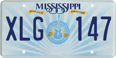 MS license plate XLG147