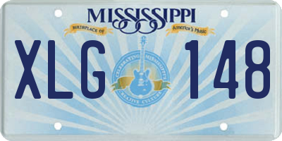 MS license plate XLG148