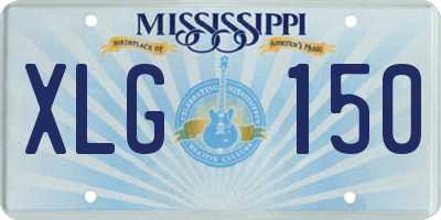 MS license plate XLG150