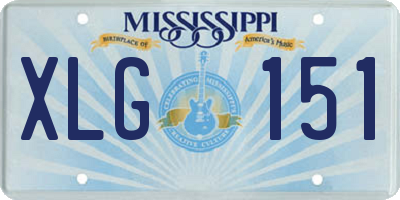 MS license plate XLG151