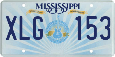 MS license plate XLG153
