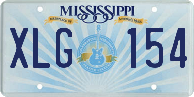 MS license plate XLG154