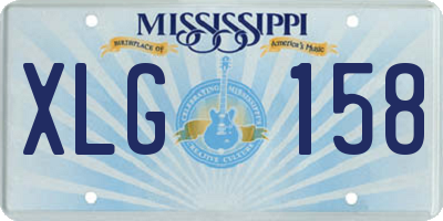 MS license plate XLG158