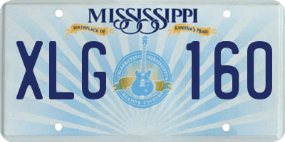 MS license plate XLG160