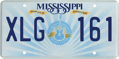 MS license plate XLG161