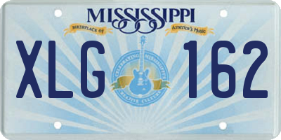 MS license plate XLG162