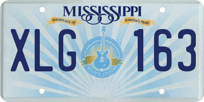 MS license plate XLG163