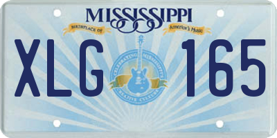 MS license plate XLG165