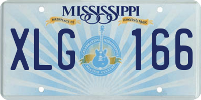 MS license plate XLG166