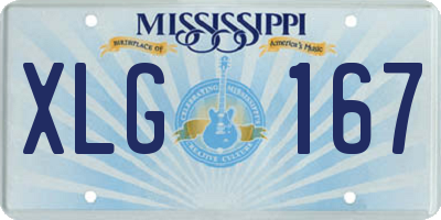 MS license plate XLG167
