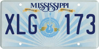 MS license plate XLG173