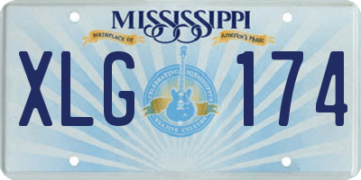 MS license plate XLG174