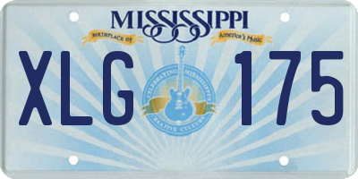 MS license plate XLG175