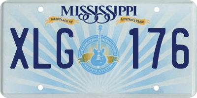 MS license plate XLG176