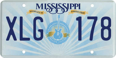 MS license plate XLG178