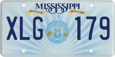MS license plate XLG179