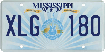 MS license plate XLG180