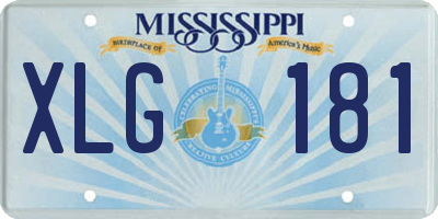 MS license plate XLG181