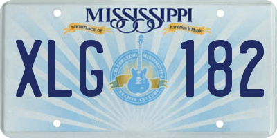 MS license plate XLG182
