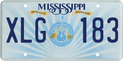MS license plate XLG183