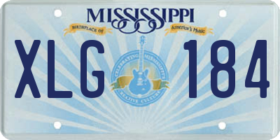 MS license plate XLG184