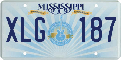 MS license plate XLG187