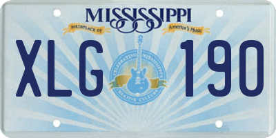 MS license plate XLG190