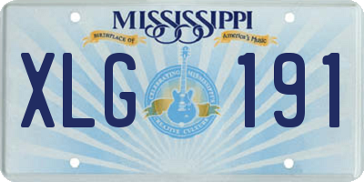 MS license plate XLG191