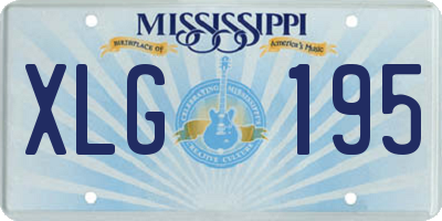 MS license plate XLG195