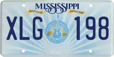 MS license plate XLG198