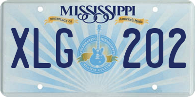 MS license plate XLG202