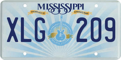 MS license plate XLG209