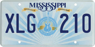 MS license plate XLG210