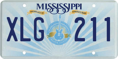 MS license plate XLG211