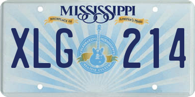 MS license plate XLG214