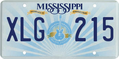 MS license plate XLG215