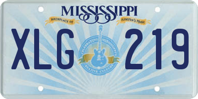 MS license plate XLG219