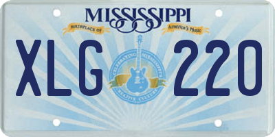MS license plate XLG220