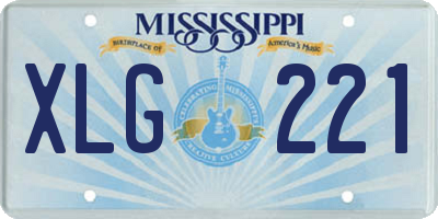 MS license plate XLG221