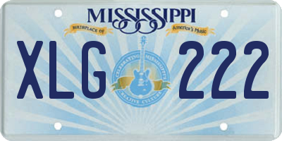 MS license plate XLG222