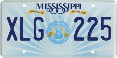 MS license plate XLG225
