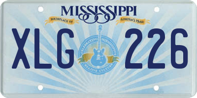 MS license plate XLG226