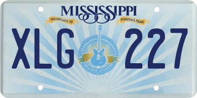 MS license plate XLG227