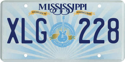 MS license plate XLG228