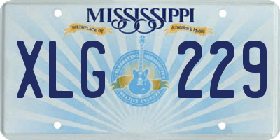 MS license plate XLG229