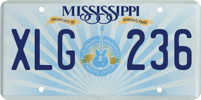 MS license plate XLG236