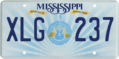 MS license plate XLG237