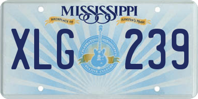 MS license plate XLG239