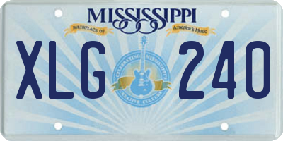 MS license plate XLG240